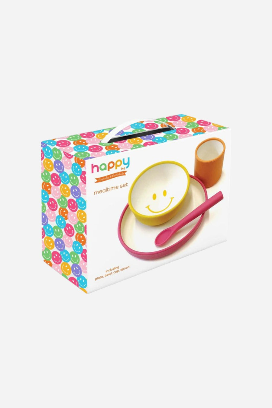 Happy Silicone Meal Time In Gift Box in Blue, Set of 4 – back view