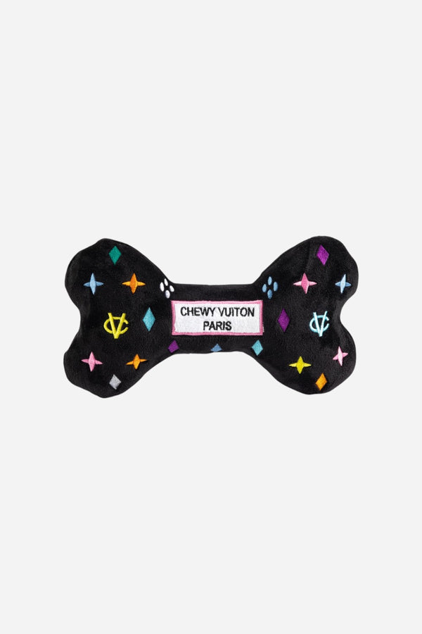 Haute Diggity Dog Chewy Vuitton Black Monogram XL Bone
