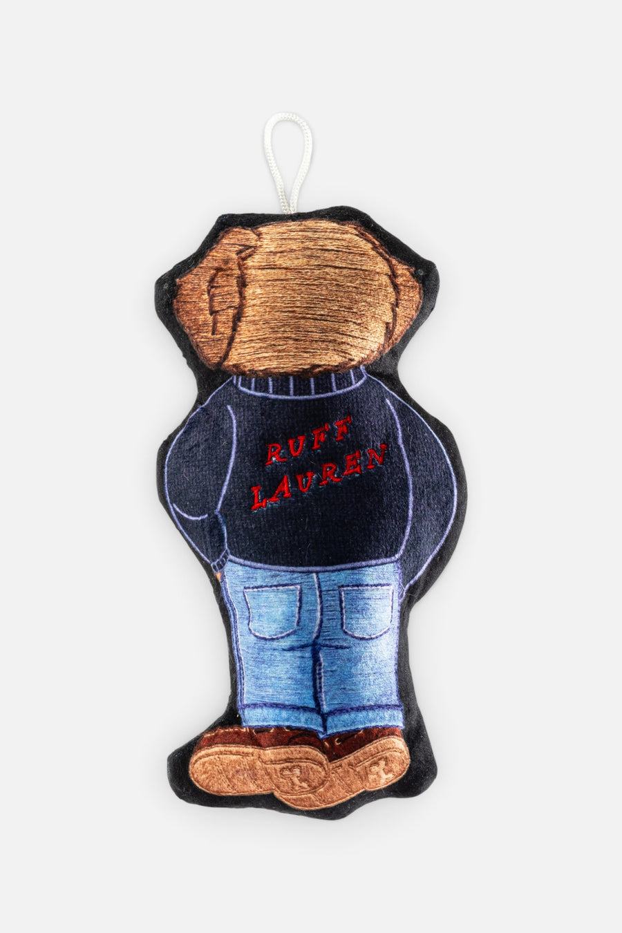 Haute Diggity Dog Ruff Lauren Teddy Dog Toy – back view