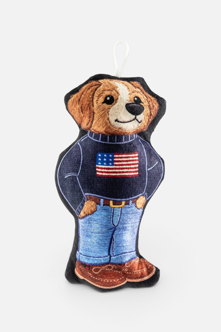 Haute Diggity Dog Ruff Lauren Teddy Dog Toy – front view