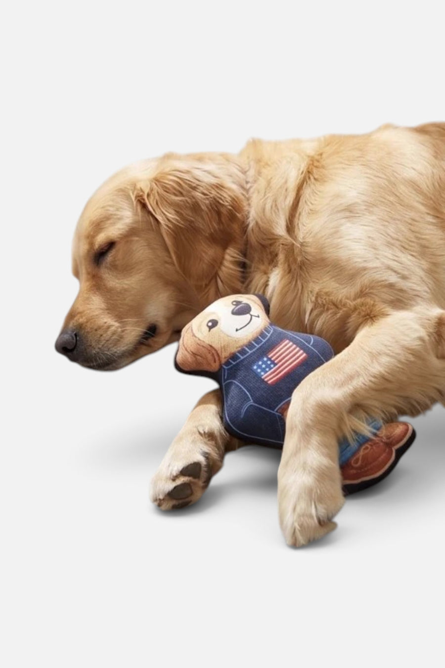 Haute Diggity Dog Ruff Lauren Teddy Dog Toy – side view