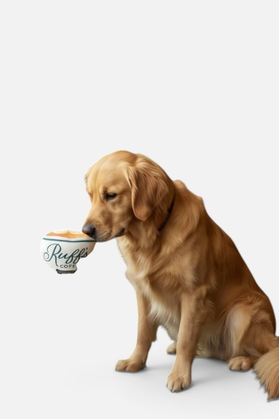 Haute Diggity Dog Ruff's Coffee Cup & Saucer Dog Toy – side view