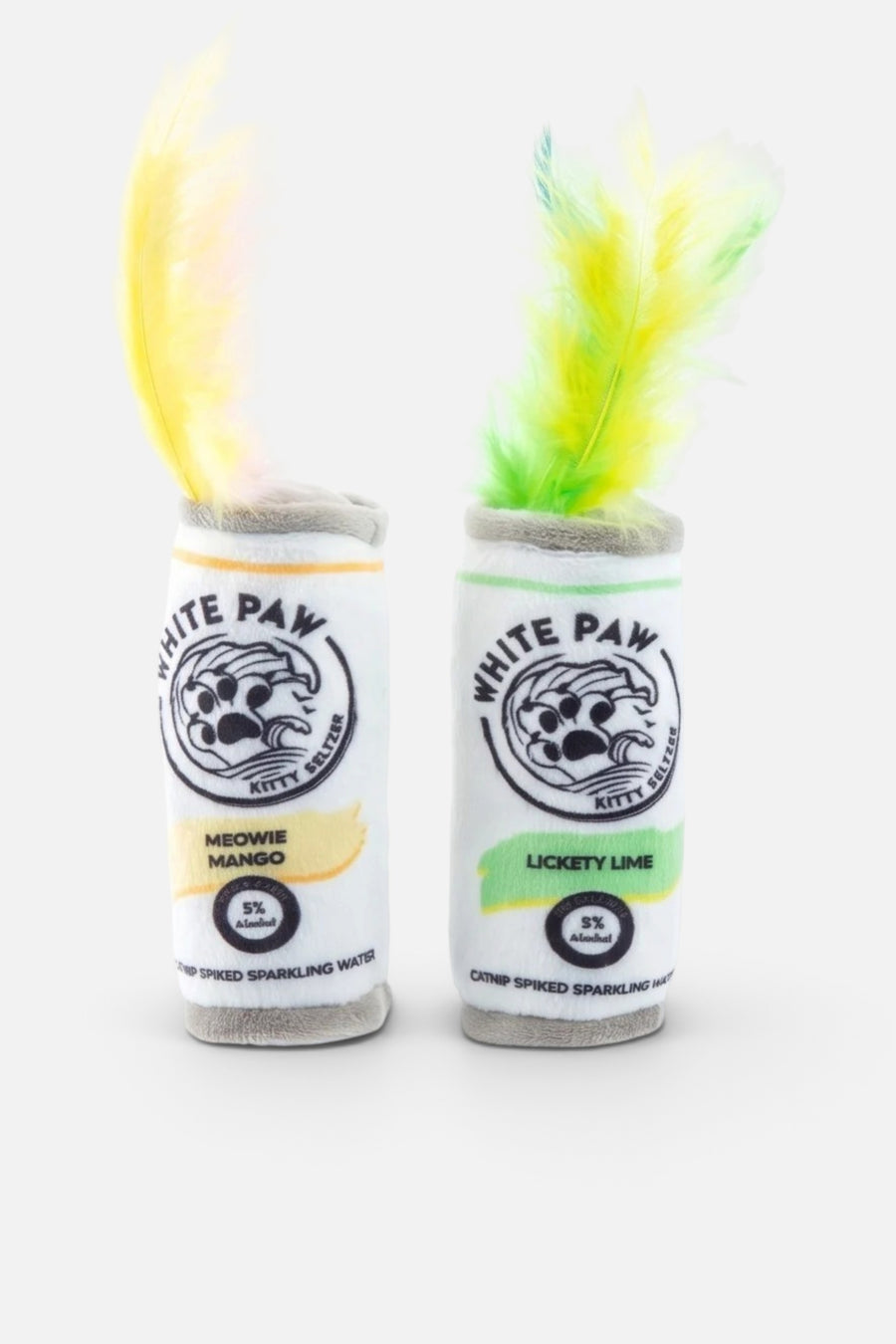 Haute Diggity Dog White Paw Mango & Lime Catnip Toy Set – front view