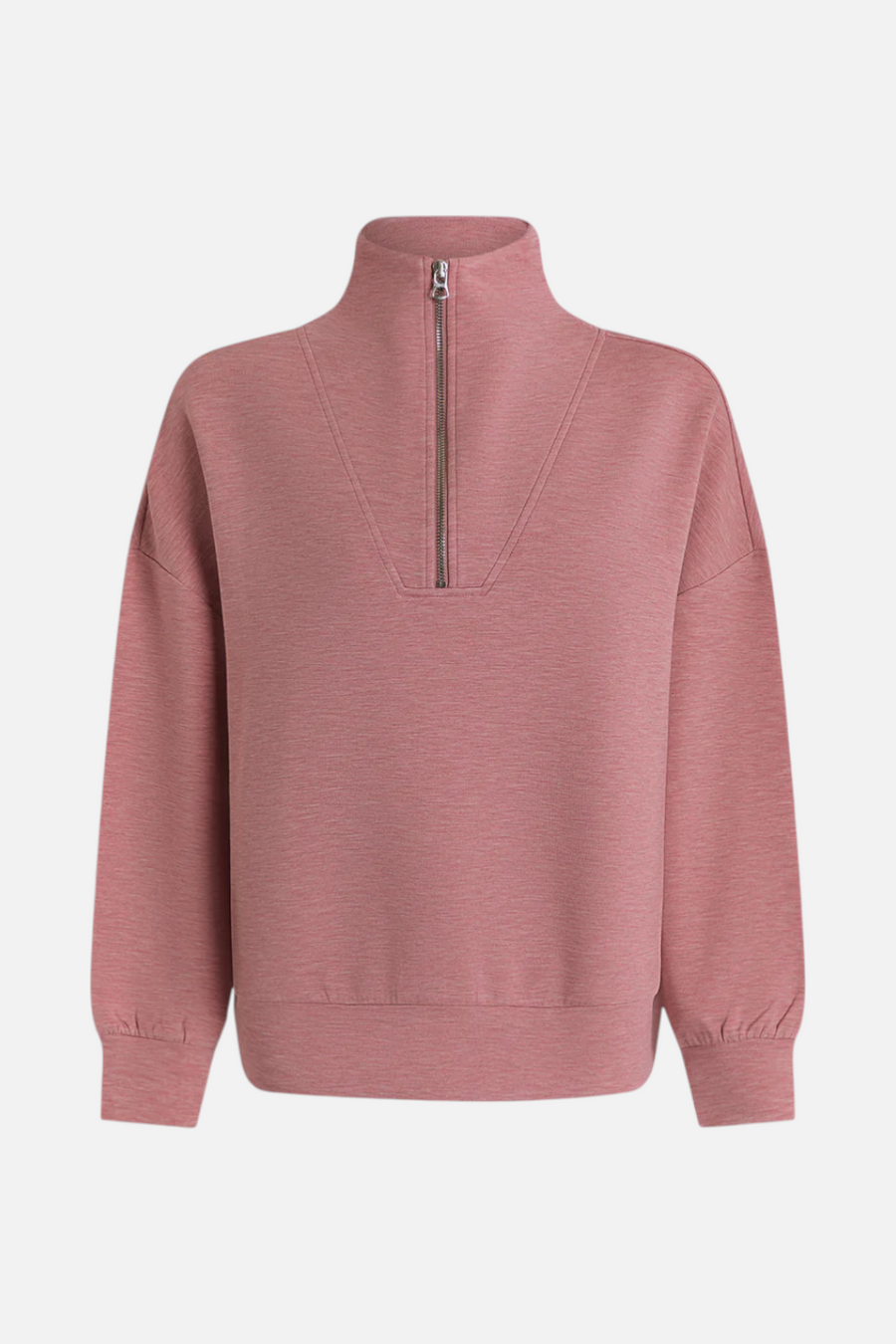 Varley Women's Hawley Half Zip Sweat in Rose Marl