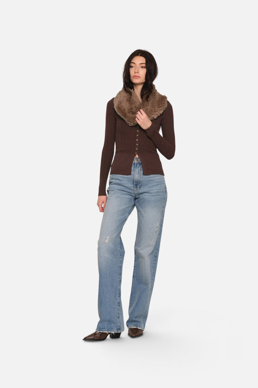 Heartloom Enya Scarf in Taupe – alternate