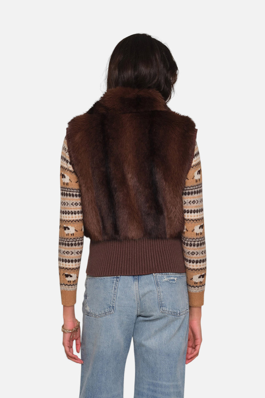 Heartloom Women's Ayra Vest in Walnut – back view