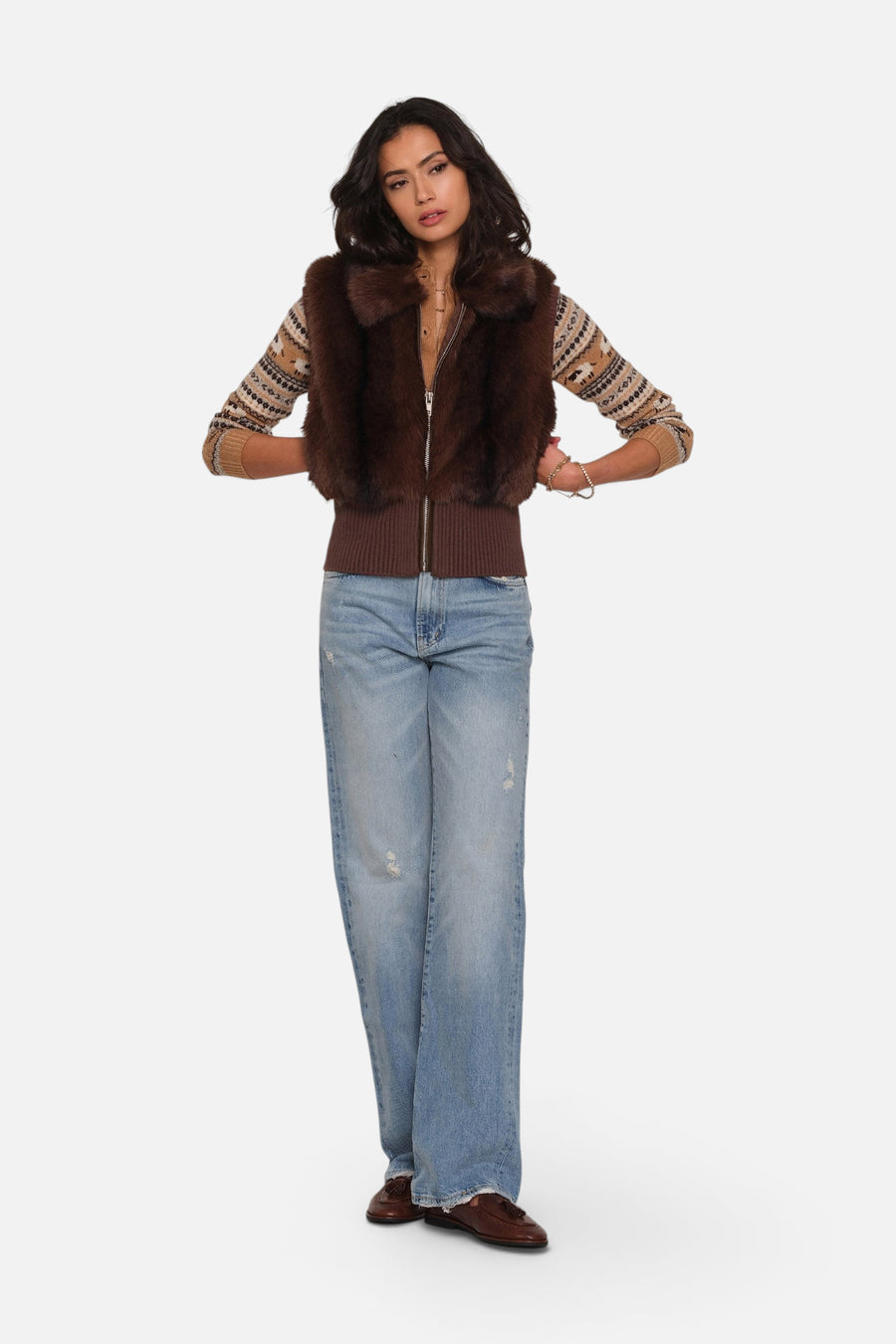 Heartloom Women's Ayra Vest in Walnut – front view