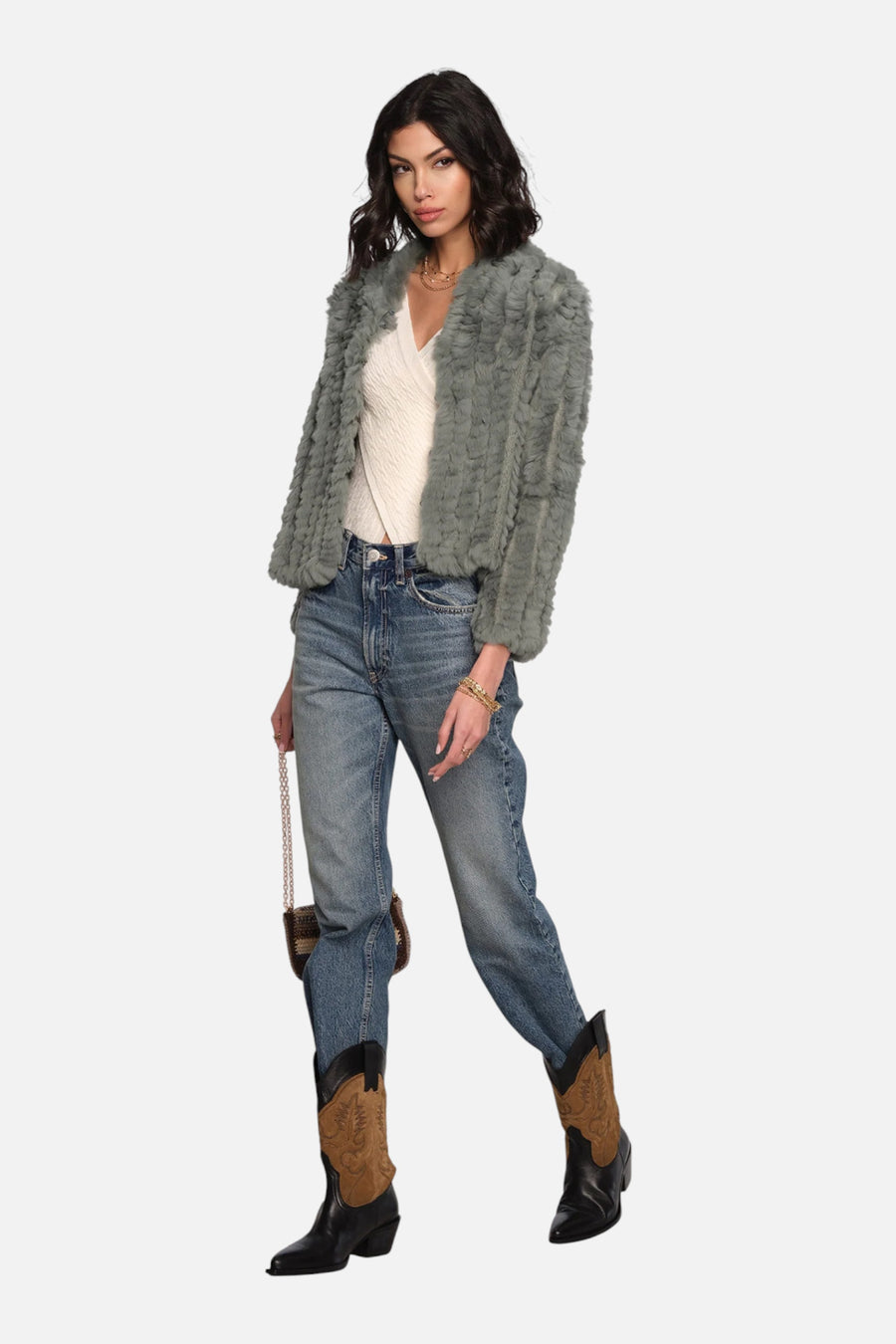 Heartloom Women's Rosa Jacket in Mineral – on model