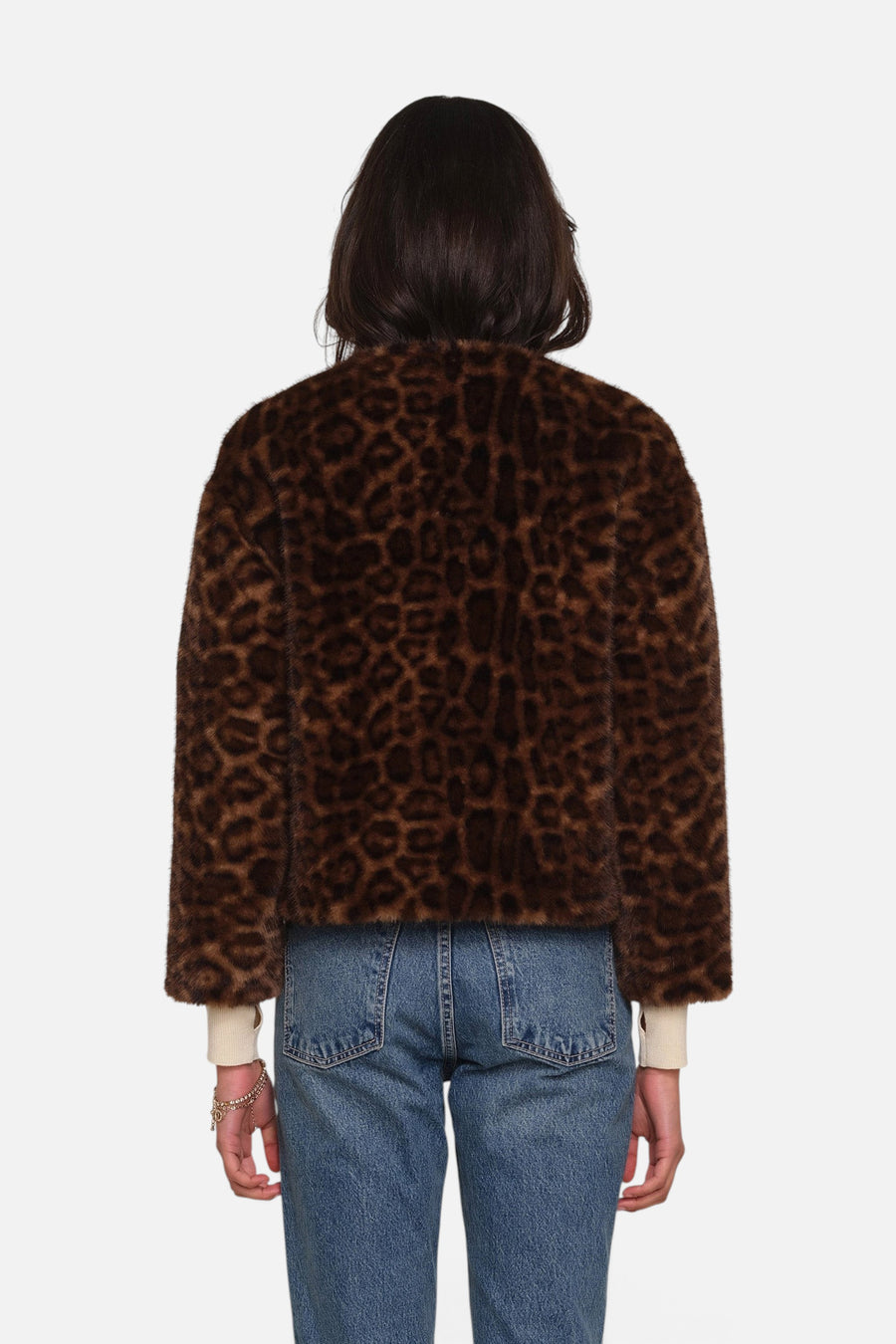 Heartloom Women's Tristan Coat in Leopard – back view