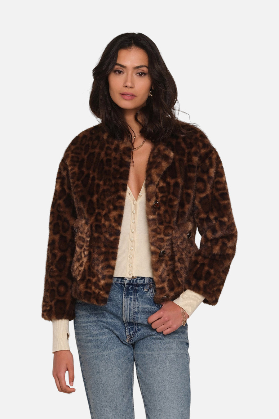 Heartloom Women's Tristan Coat in Leopard – front view