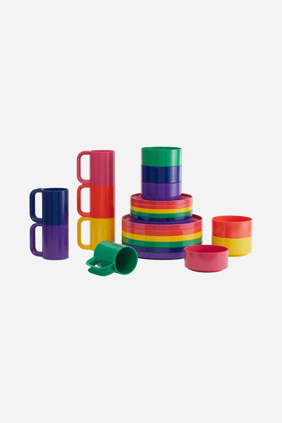 Heller Max Dinnerware Maxmug | Set of 6 in Rainbow – back view