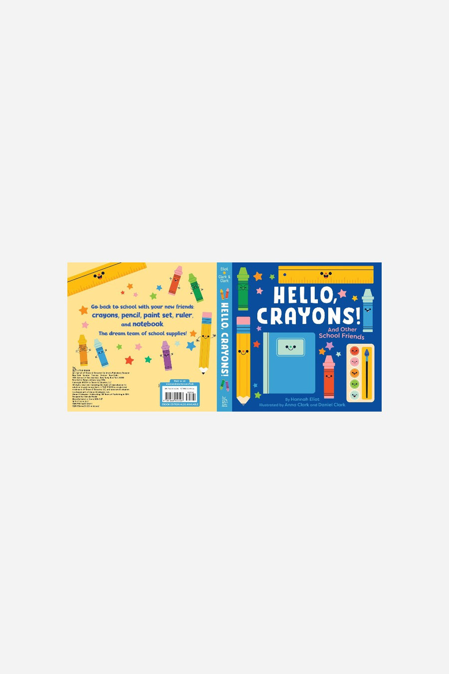 Hello, Crayons! And Other School Friends – back view