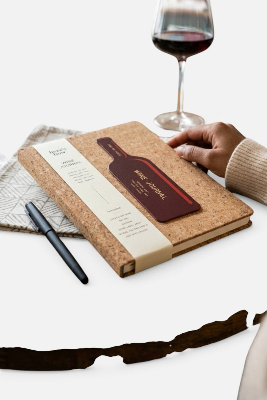 Here's How Cork Wine Journal – back view