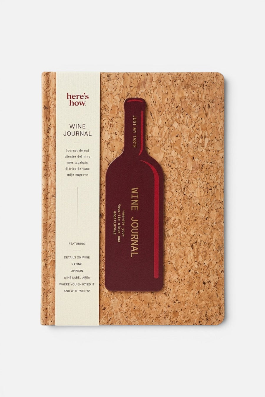 Here's How Cork Wine Journal – front view