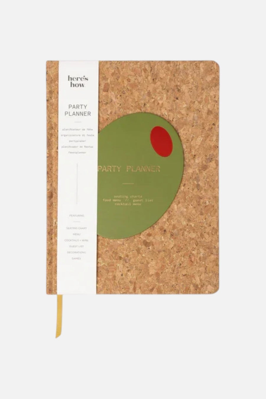 Here's How Olive Cork Party Planner – front view