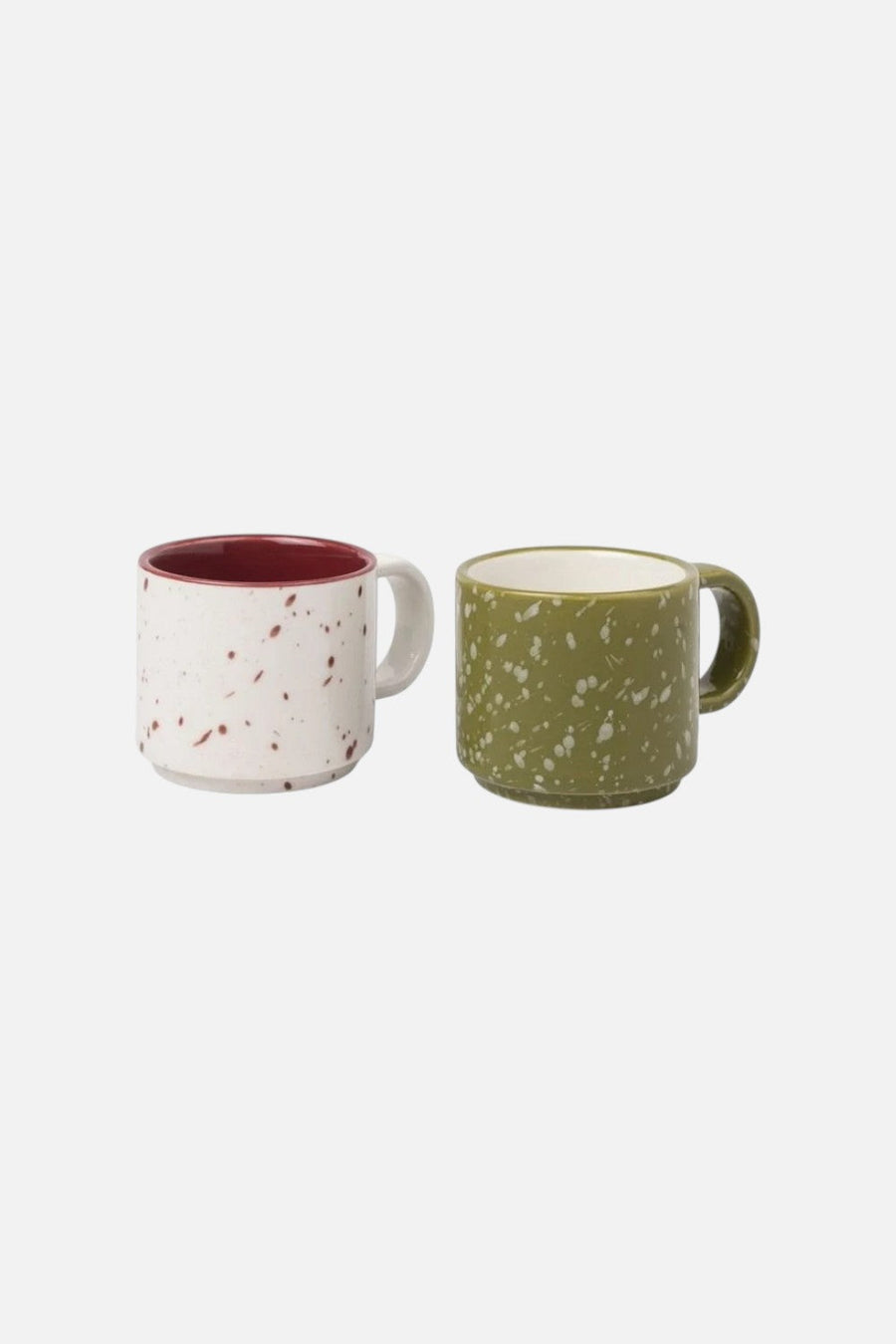 Here's How Simon Espresso Cups in Green and Cream, Set of 2 – detail