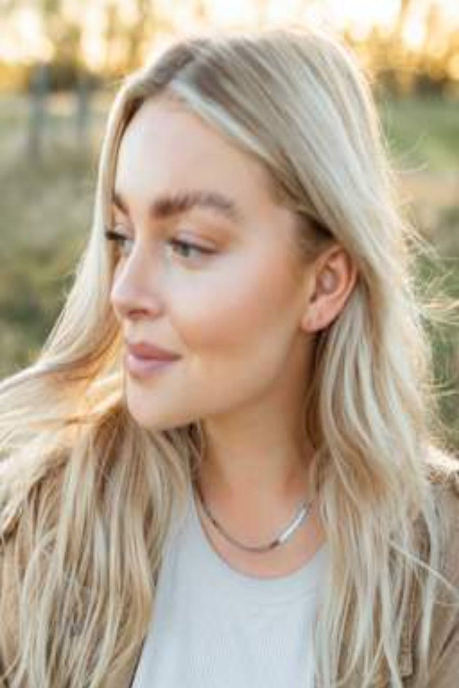 HERRINGBONE SILVER LAYERING – back view