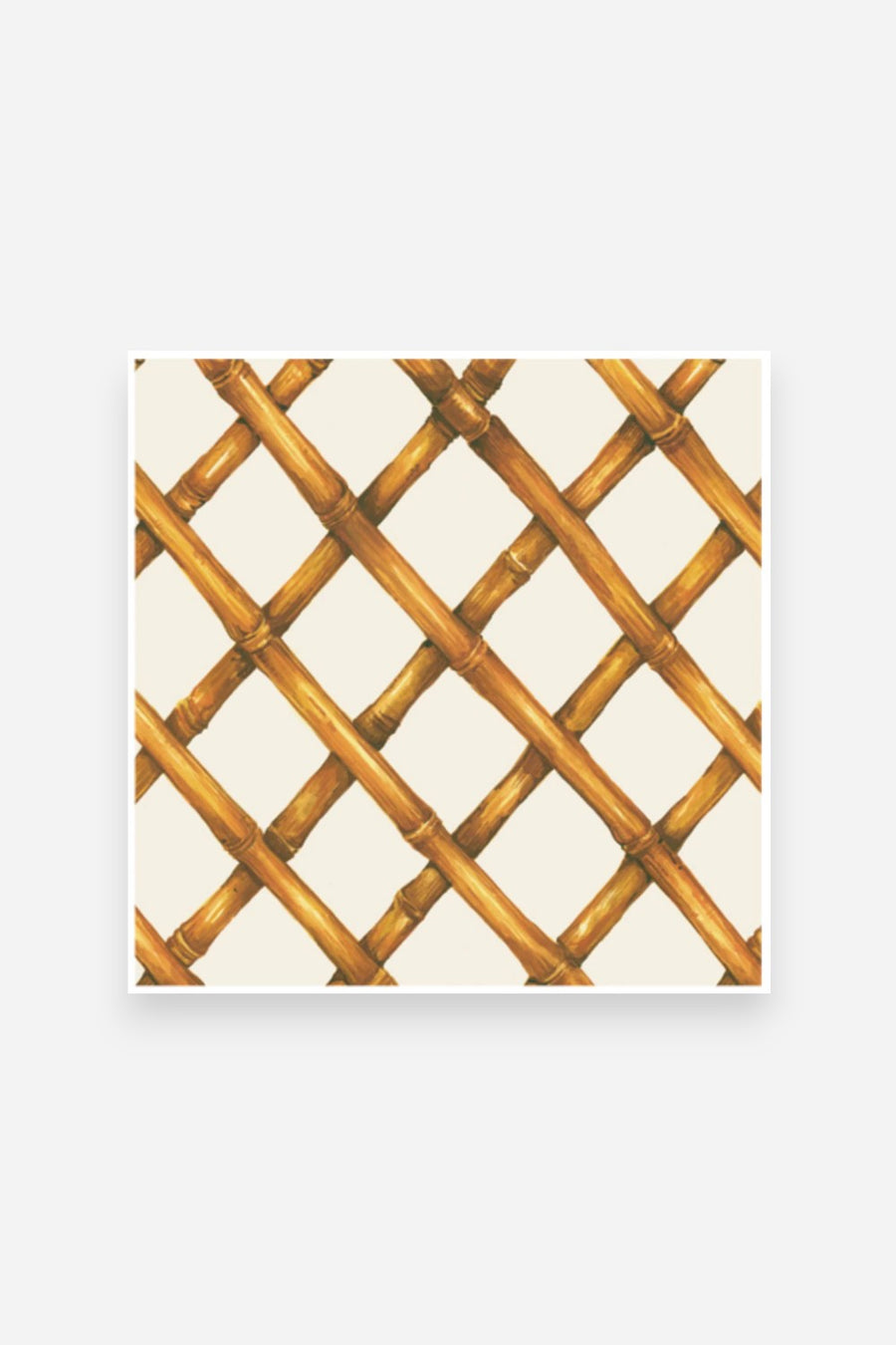 Hester & Cook Bamboo Lattice Cocktail Napkins – front view