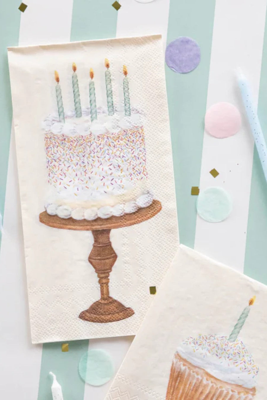 Hester & Cook Birthday Cake Guest Napkin – back view
