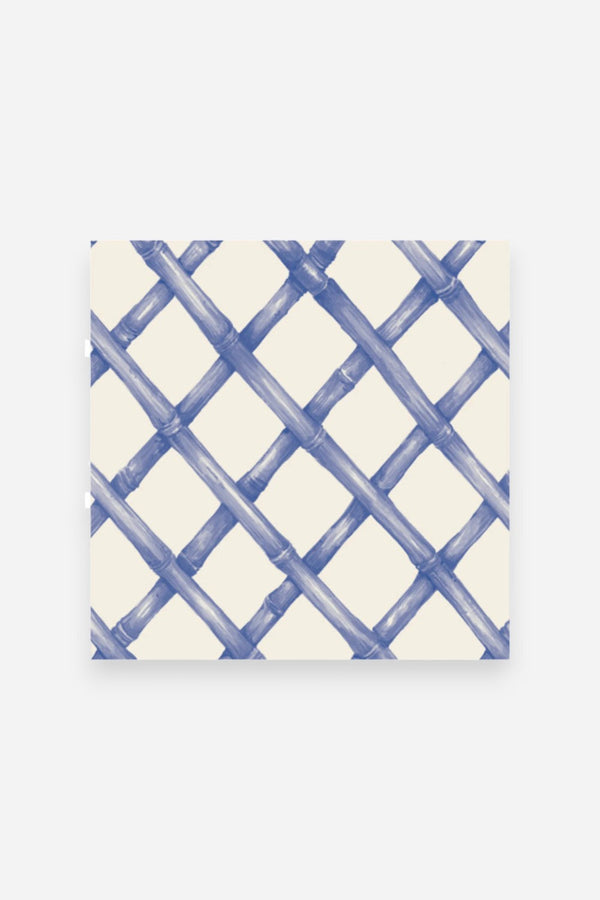 Hester & Cook Blue Lattice Cocktail Napkin