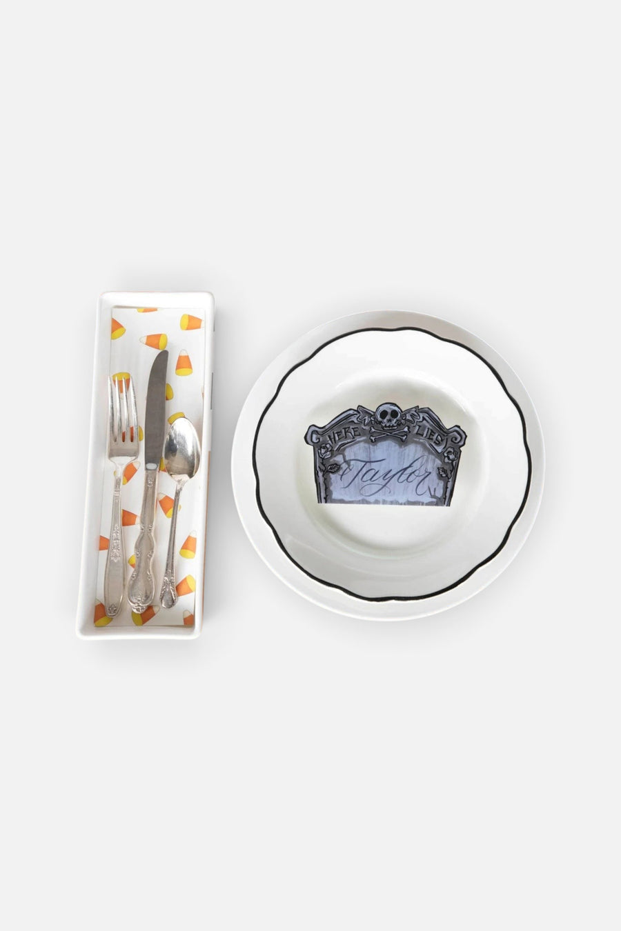 Hester & Cook Die Cut Black Cat Placemat, Set of 12 – side view