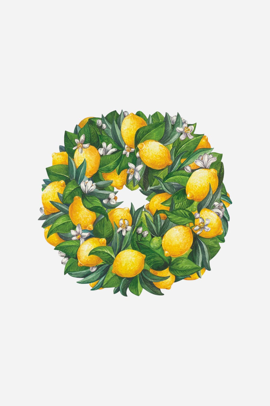 Hester & Cook Die-Cut Lemon Wreath Placemats – front view