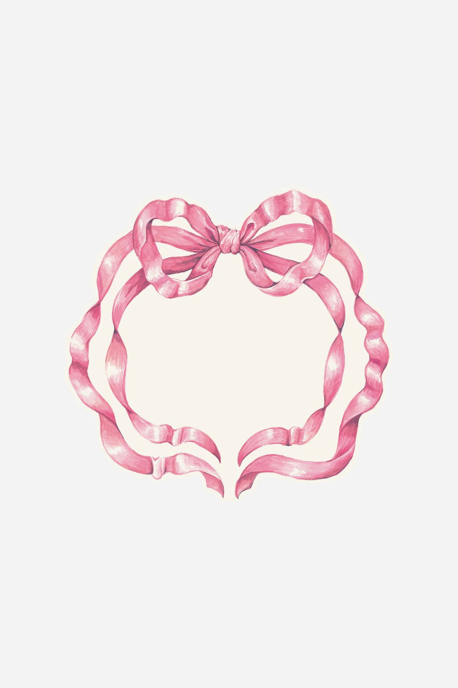 Hester & Cook Die-Cut Pink Bow Placemat – front view