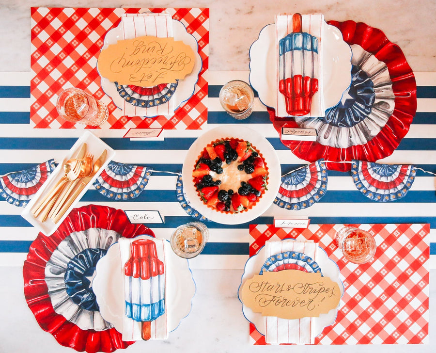 Hester & Cook Die Cut Star-Spangled Placemat - Set of 12 – side view