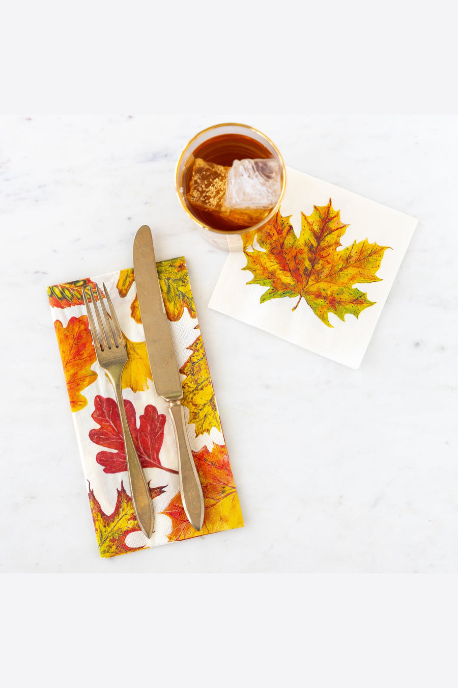 Hester & Cook Fall Foliage Cocktail Napkins – alternate