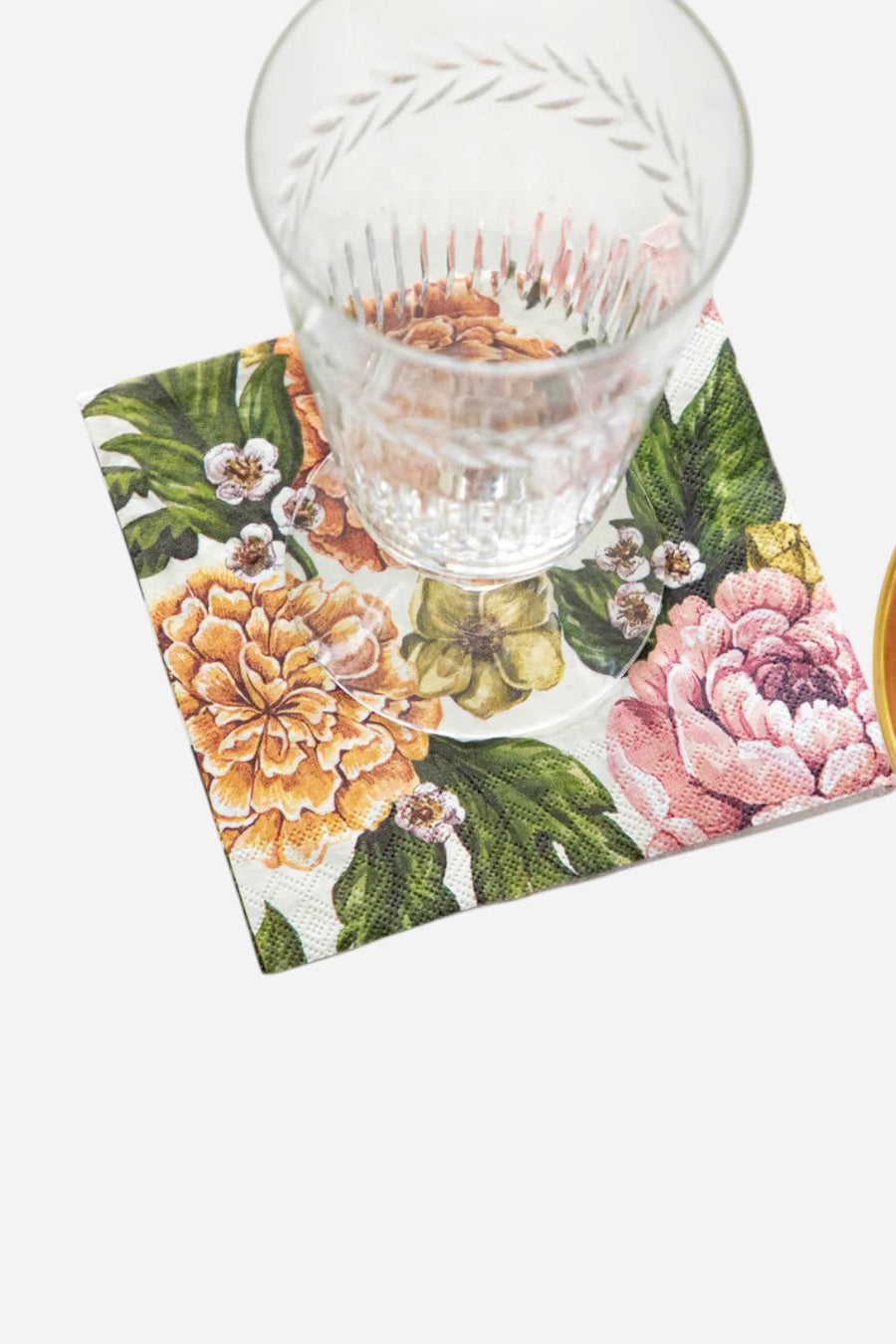 Hester & Cook Garden Derby Cocktail Napkins – back view