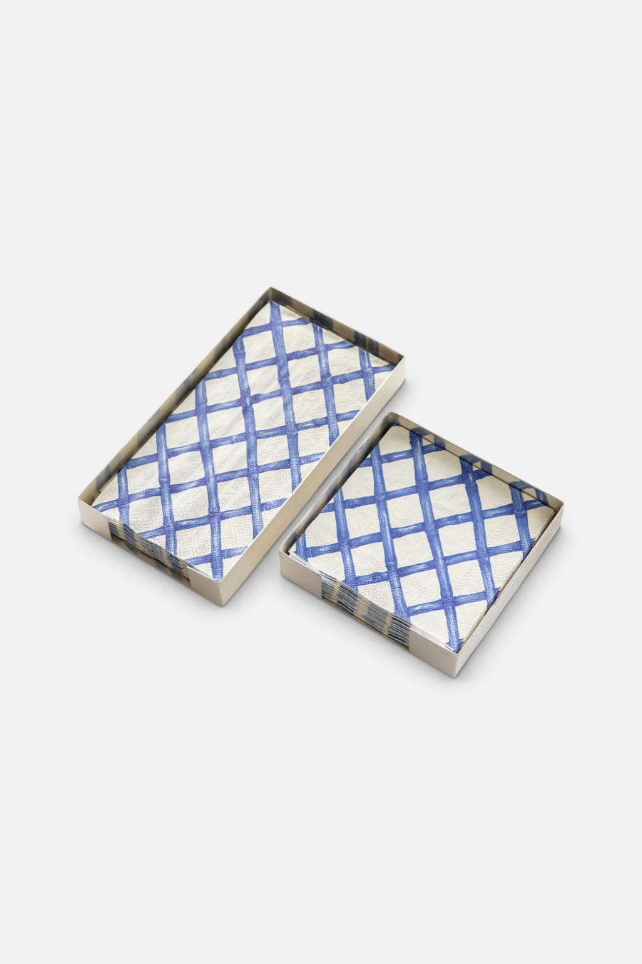 Hester & Cook Guest Napkin Holder in Silver – back view