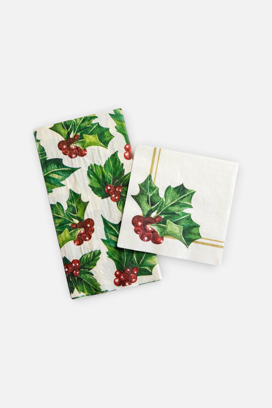 Hester & Cook Holly Cocktail Napkin - Set of 20 – detail