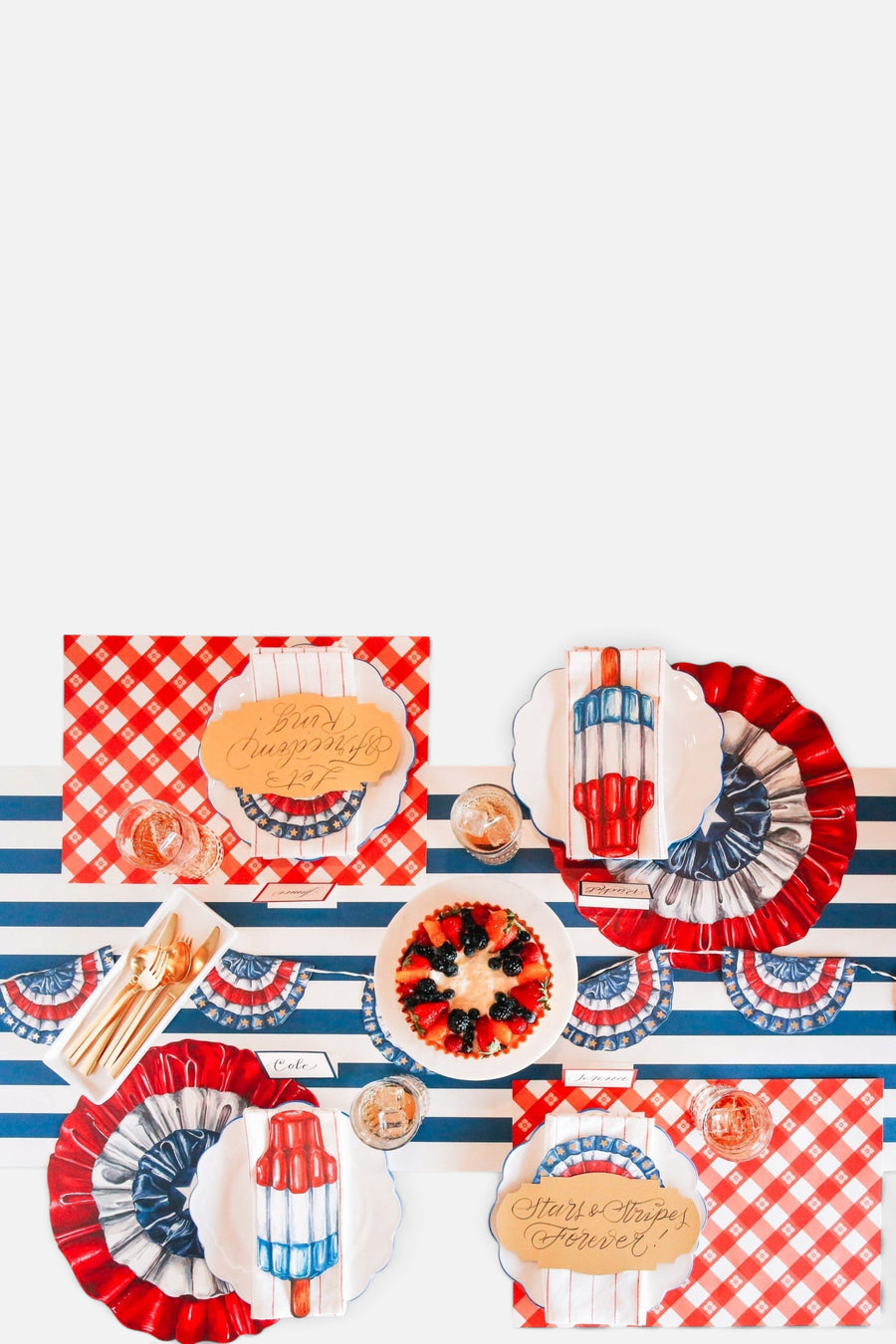 Hester & Cook Patriotic Bunting Decor - Set of 6 – side view