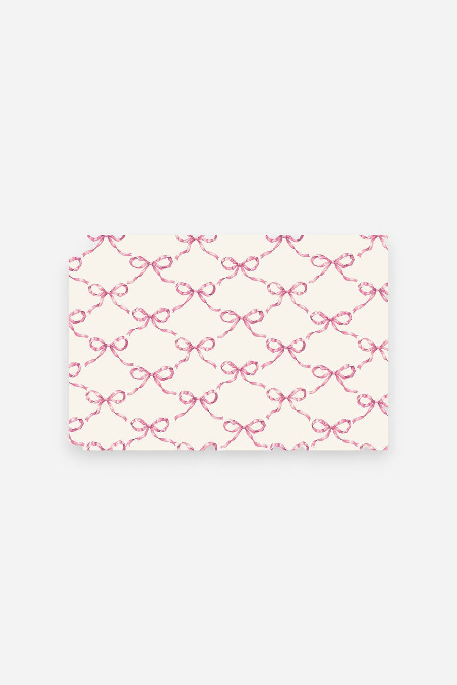 Hester & Cook Pink Bow Lattice Placemat – front view