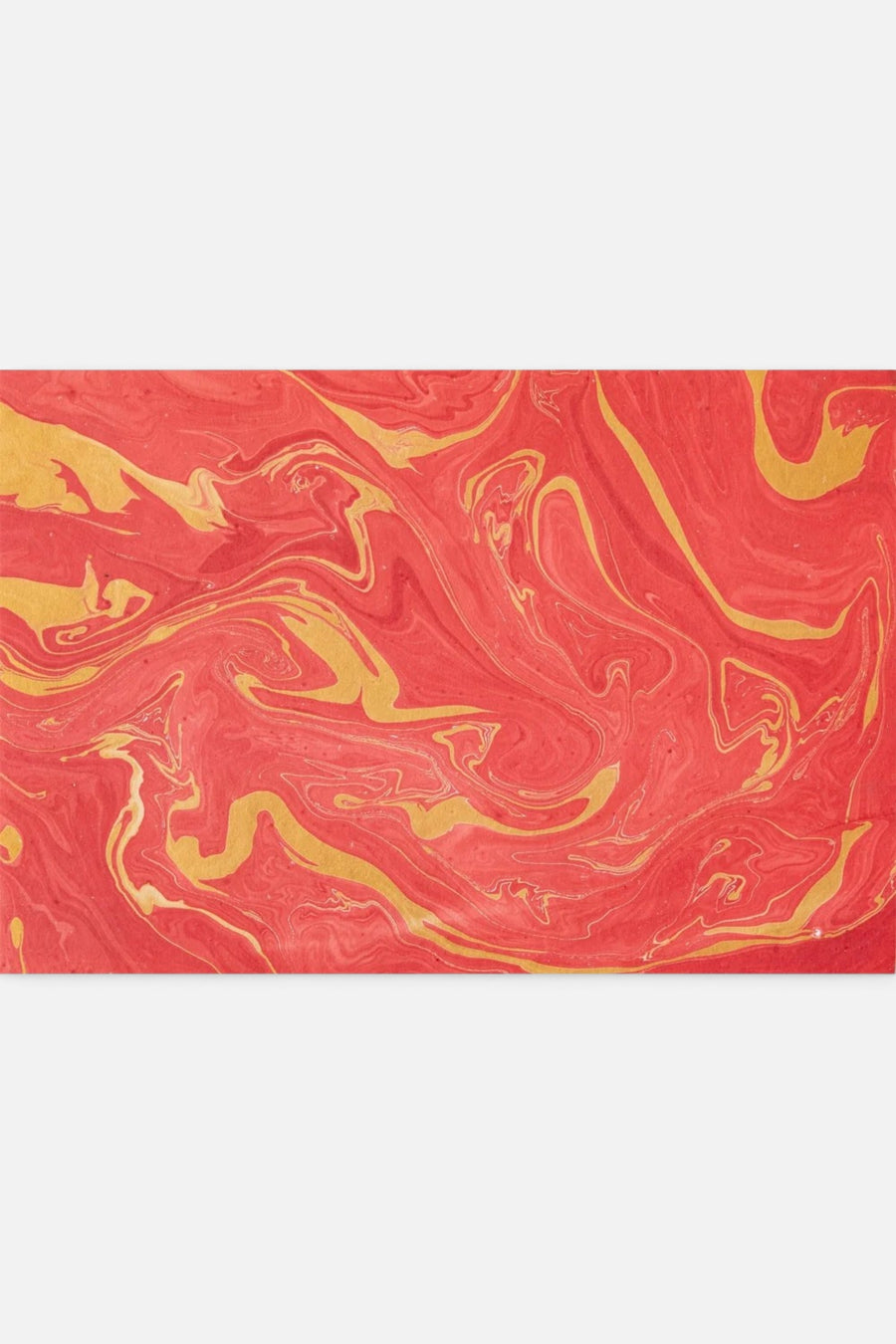 Hester & Cook Red & Gold Vein Marbled Placemat – front view
