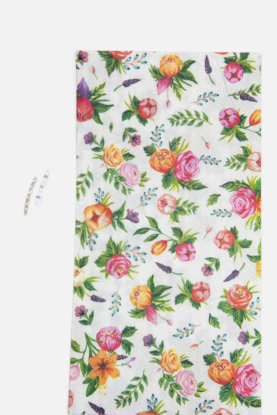 Hester & Cook Sweet Garden Guest Napkins – back view