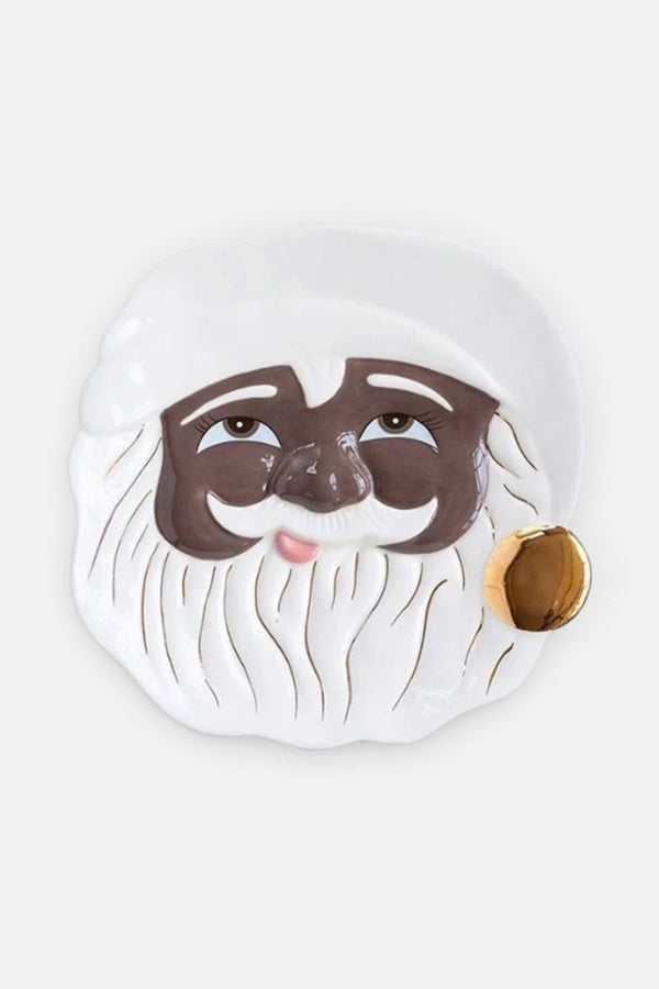 Holiday African American Papa Noel Santa Platter