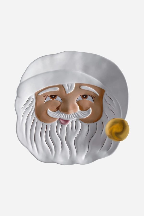 Holiday Papa Noel Brown Santa Platter