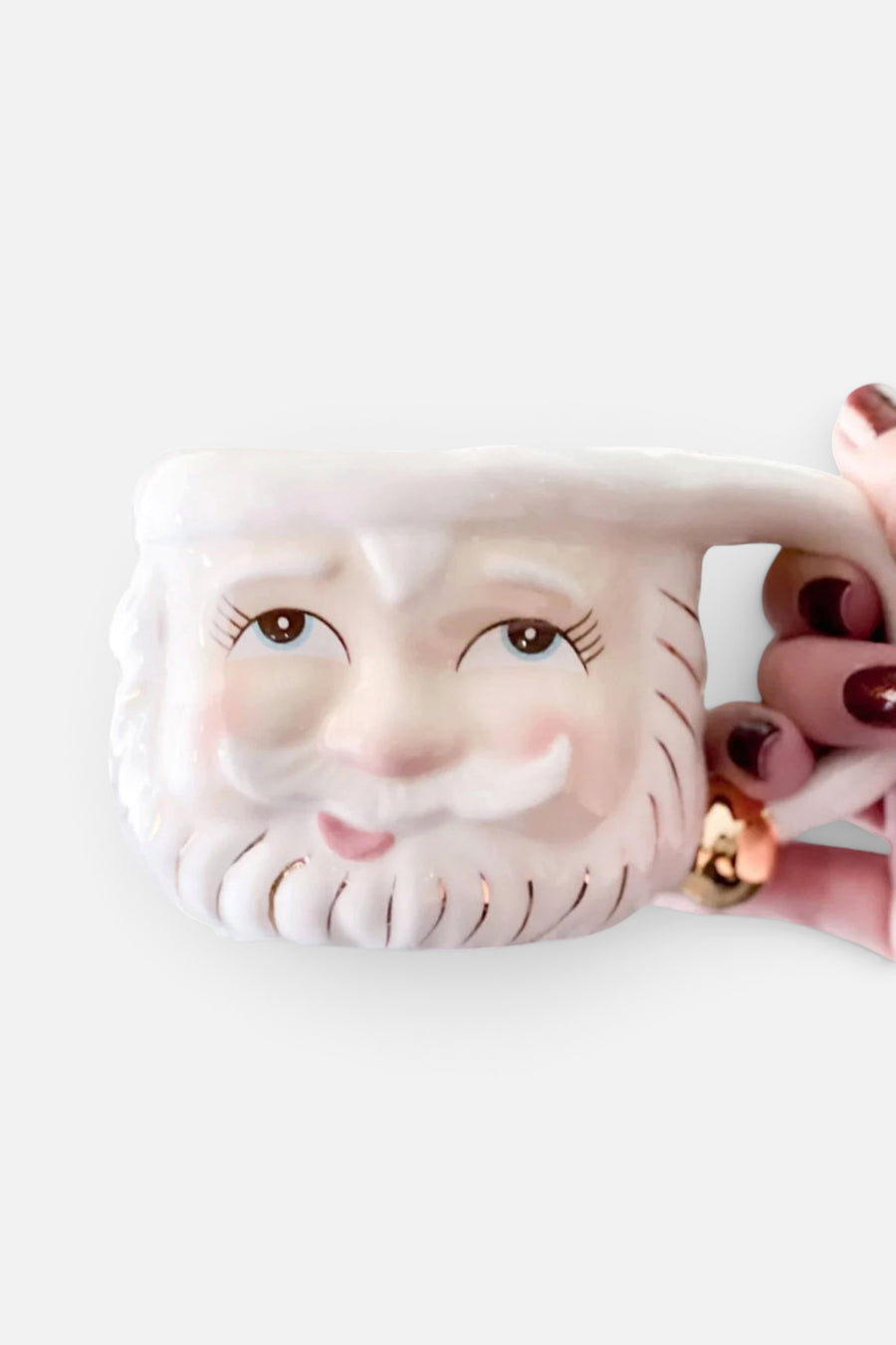 Holiday Papa Noel Open Eyes Santa Mug – front view