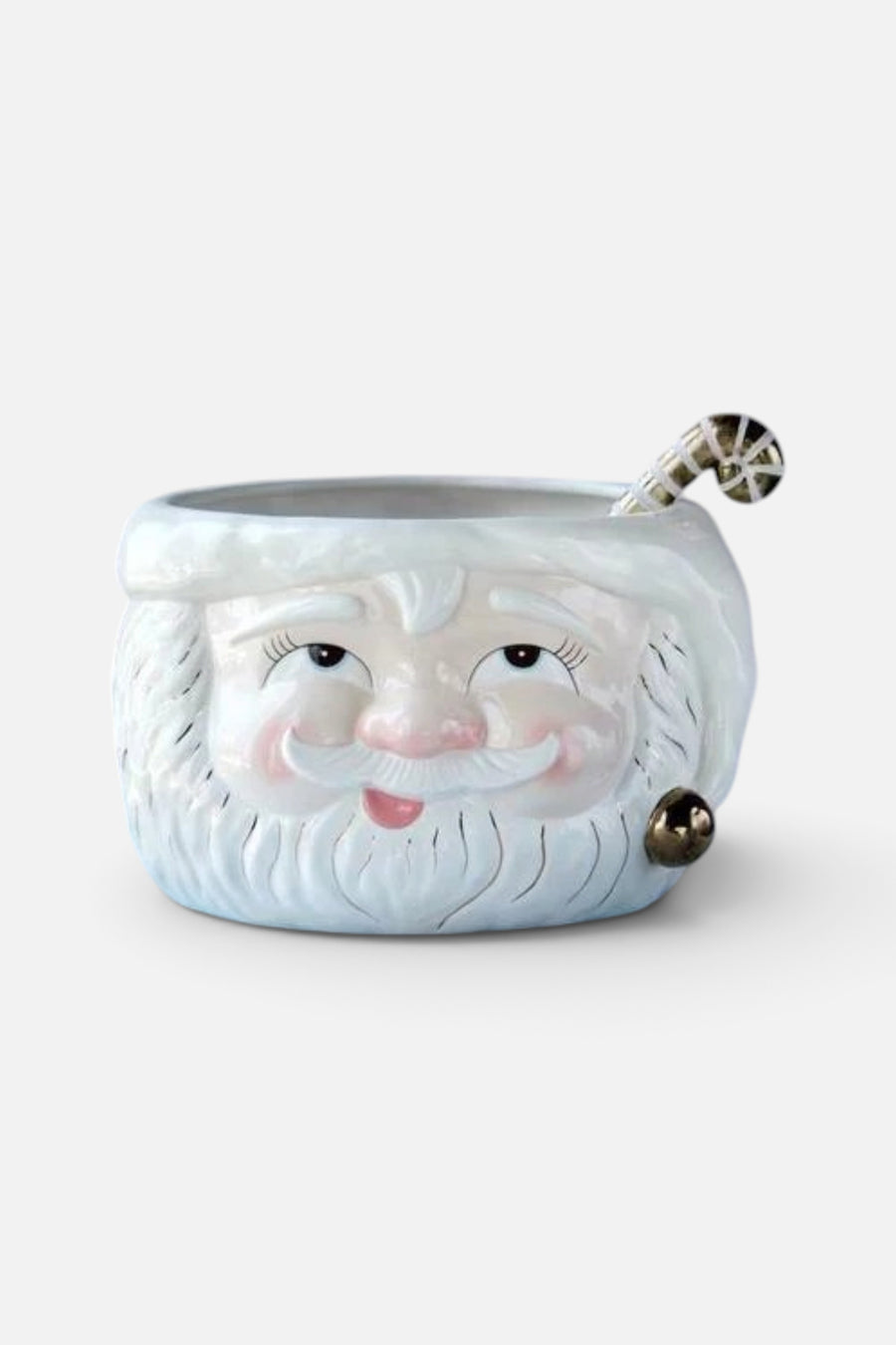 Holiday Papa Noel Santa Punch Bowl – front view