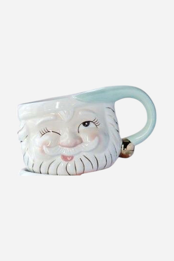 Holiday Papa Noel Winking Santa Mug In Mint
