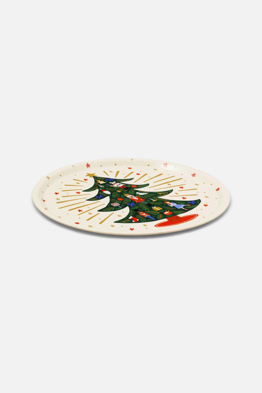 Holiday Tree Round Tray – back view