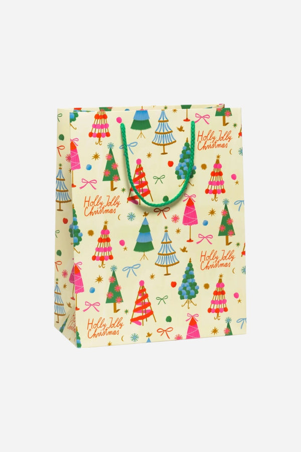 Holly Jolly Trees Large Gift Bag