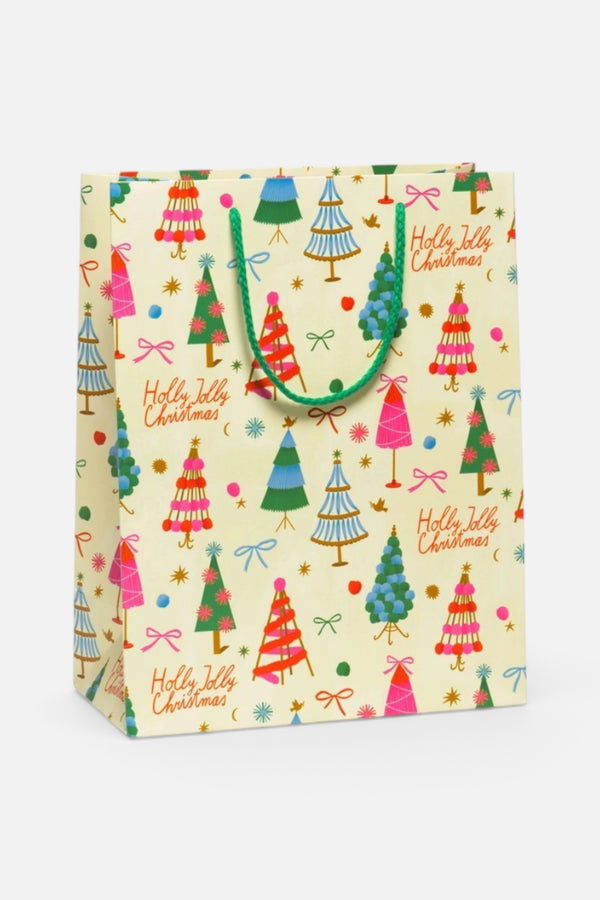 Holly Jolly Trees Large Gift Bag