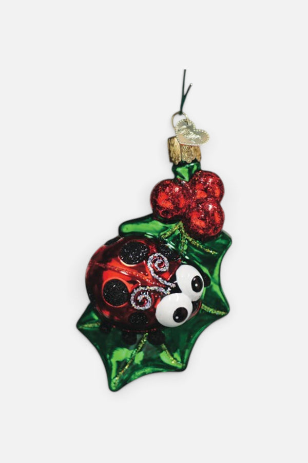 Holly Ladybug Ornament