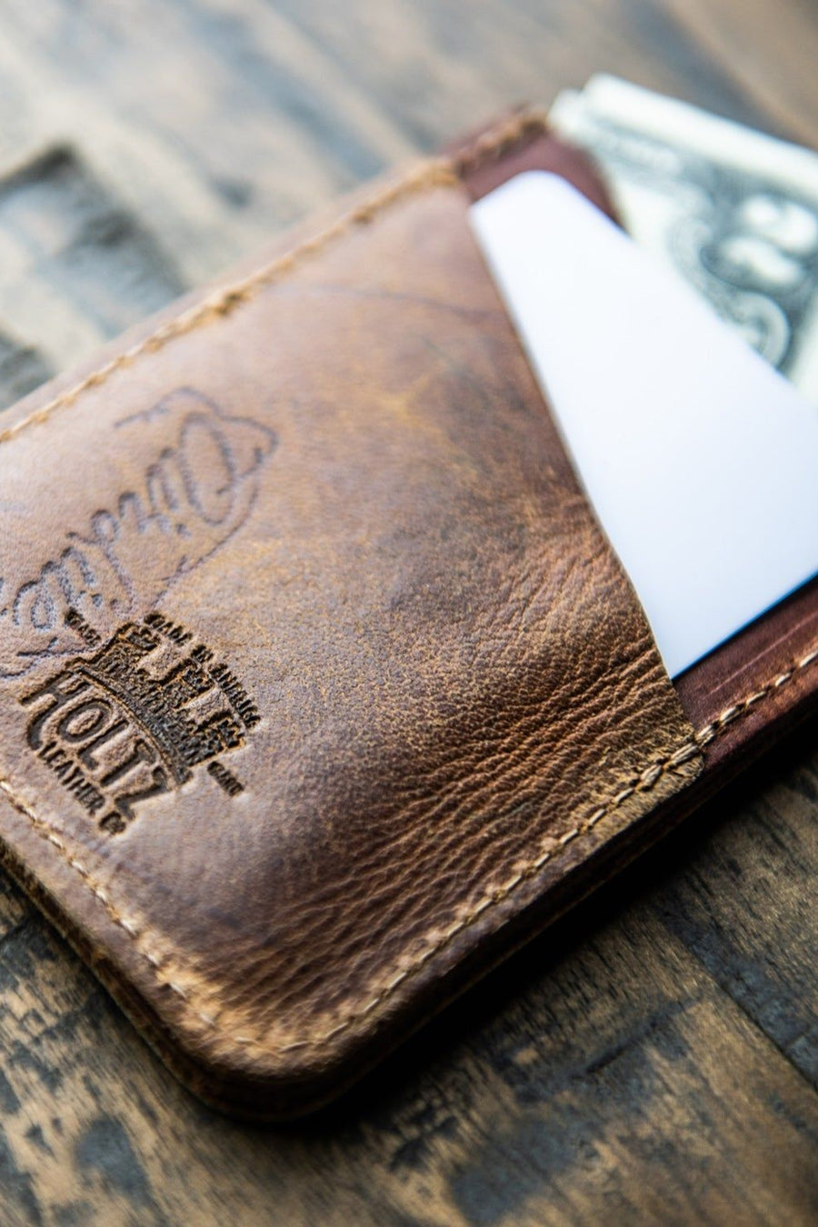 Holtz Leather Co. Colossus of Clout Front Pocket Wallet – back view