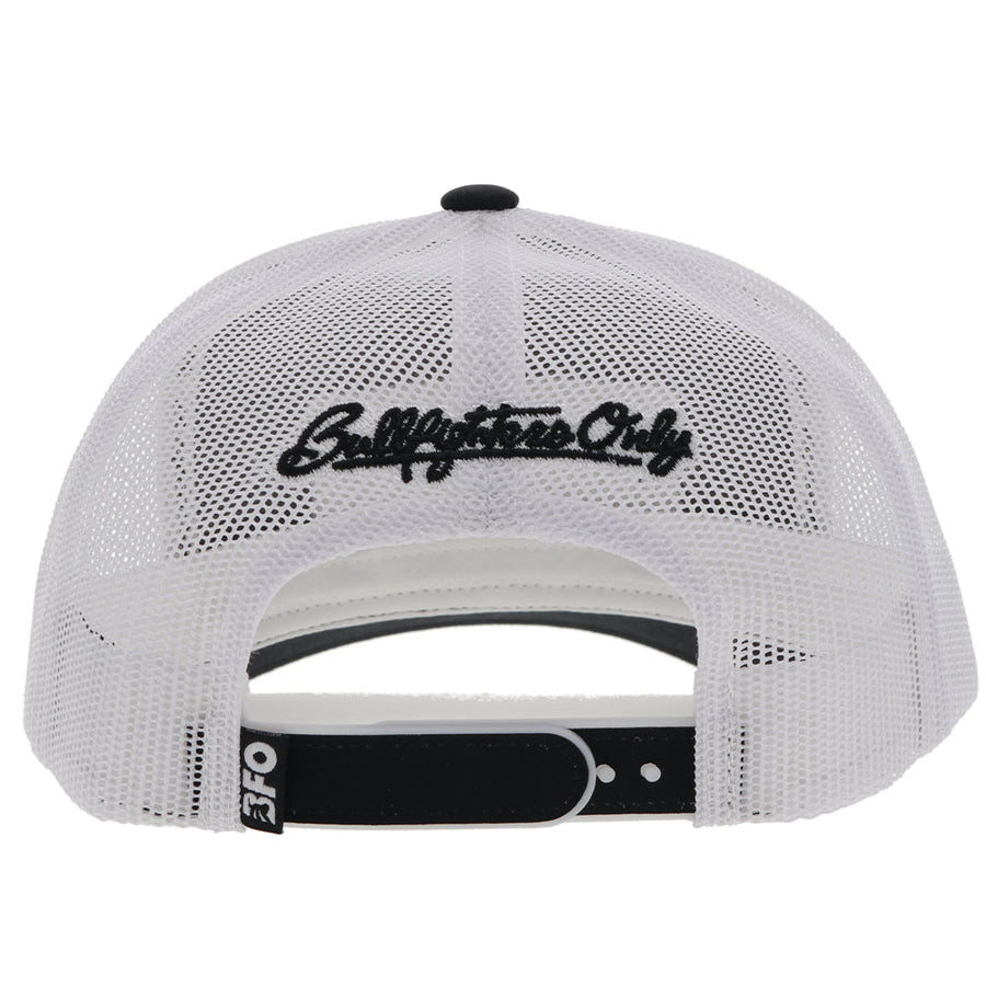Hooey Trucker BFO Hat in Black White Patch – back view