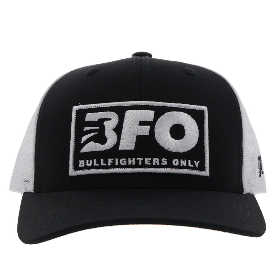 Hooey Trucker BFO Hat in Black White Patch – side view