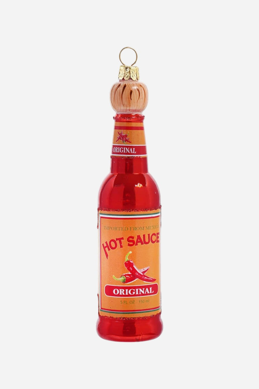 Hot Sauce Ornament – front view