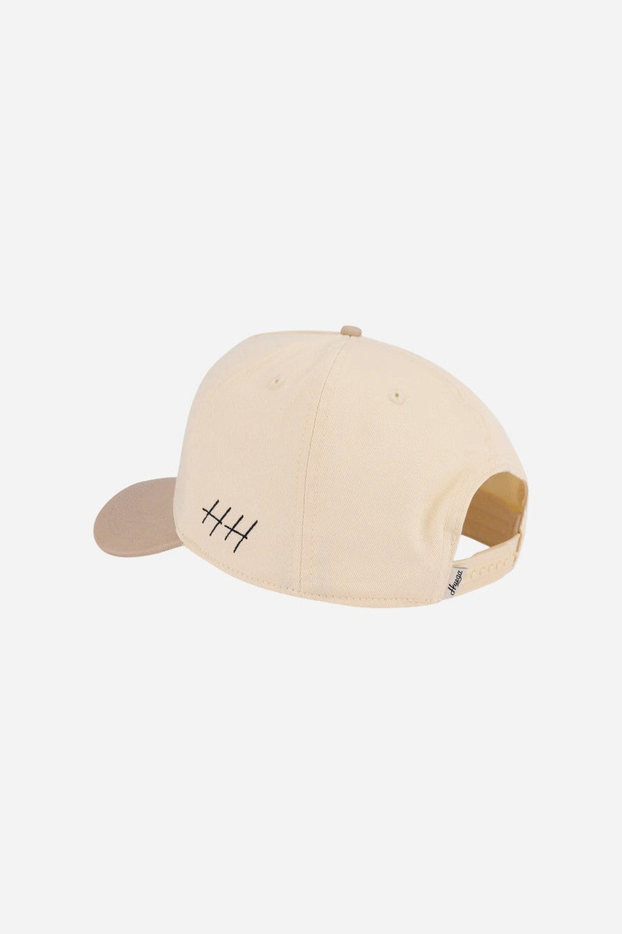 Huega House Athletic Association | Khaki & Natural Hat – side view